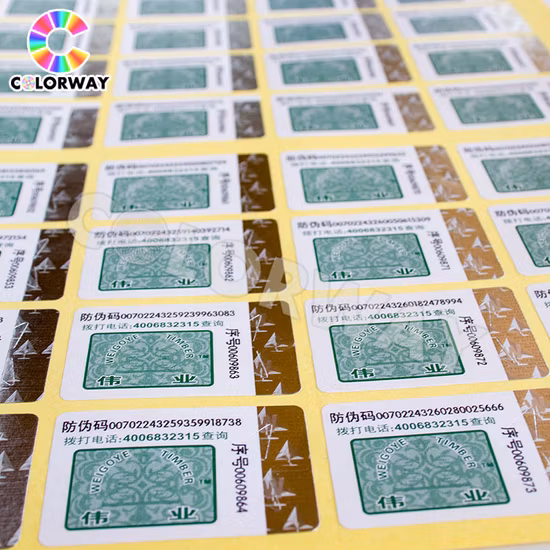 防水シリアル番号 Qr コードスクラッチオフ印刷ボイド改ざん防止シルバーゴールド粘着防止